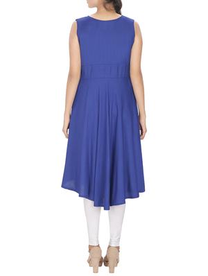 blue viscose kurta - 12127111 - Standard Image - 3