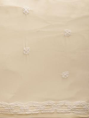 beige faux georgette chikankari saree with blouse - 12128318 - Standard Image - 4