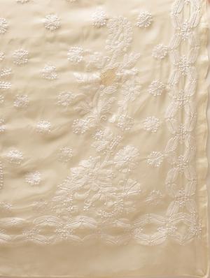 beige faux georgette chikankari saree with blouse - 12128318 - Standard Image - 5