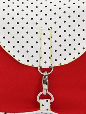 red and white polka print cotton slingbag - 1213140 - Standard Image - 4