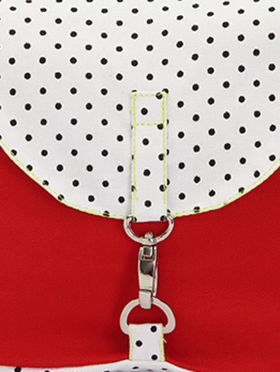 red and white polka print cotton slingbag - 1213140 - Zoom Image - 4
