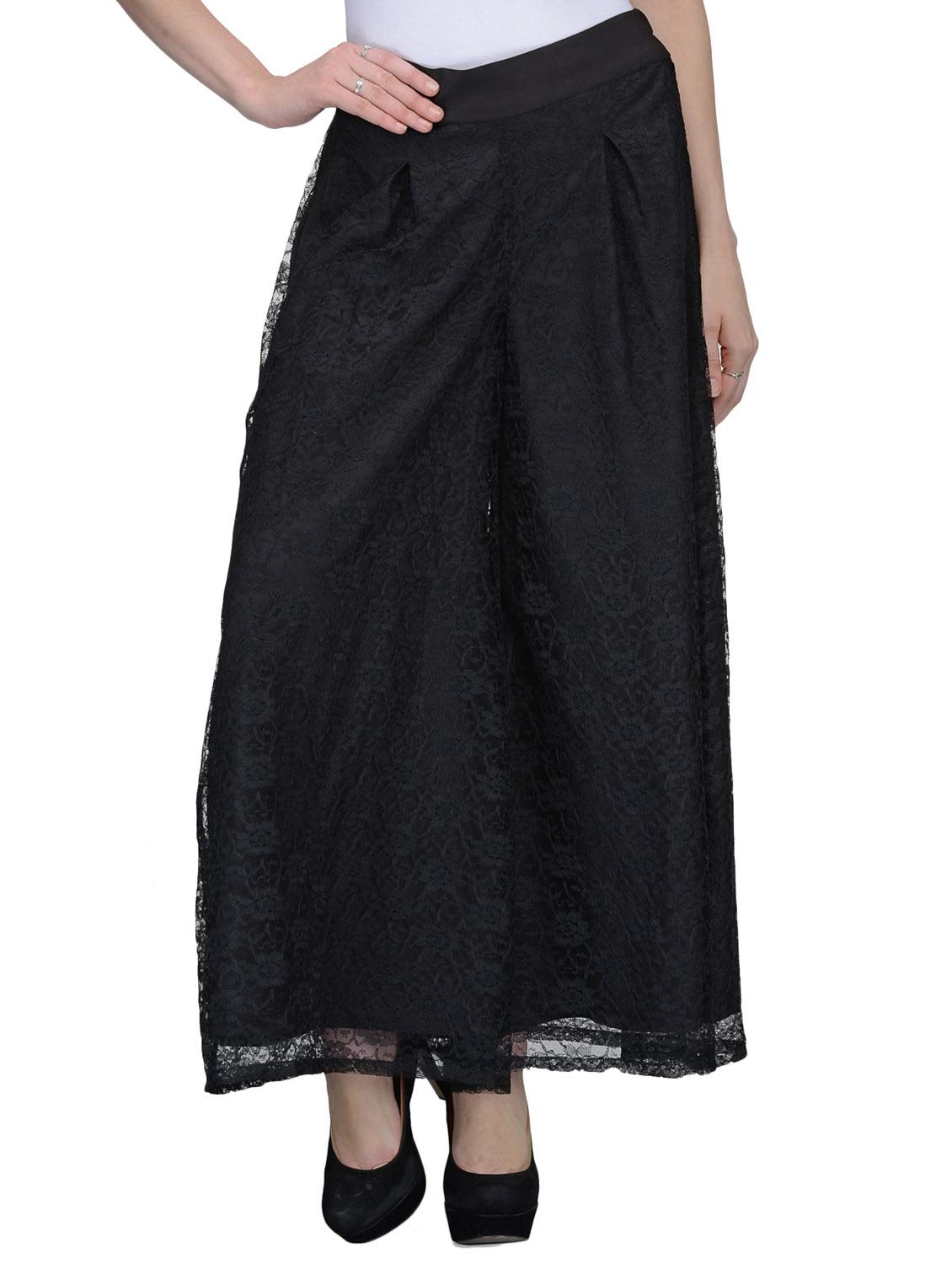 black crepe palazzos - 12132454 - Zoom Image - 1