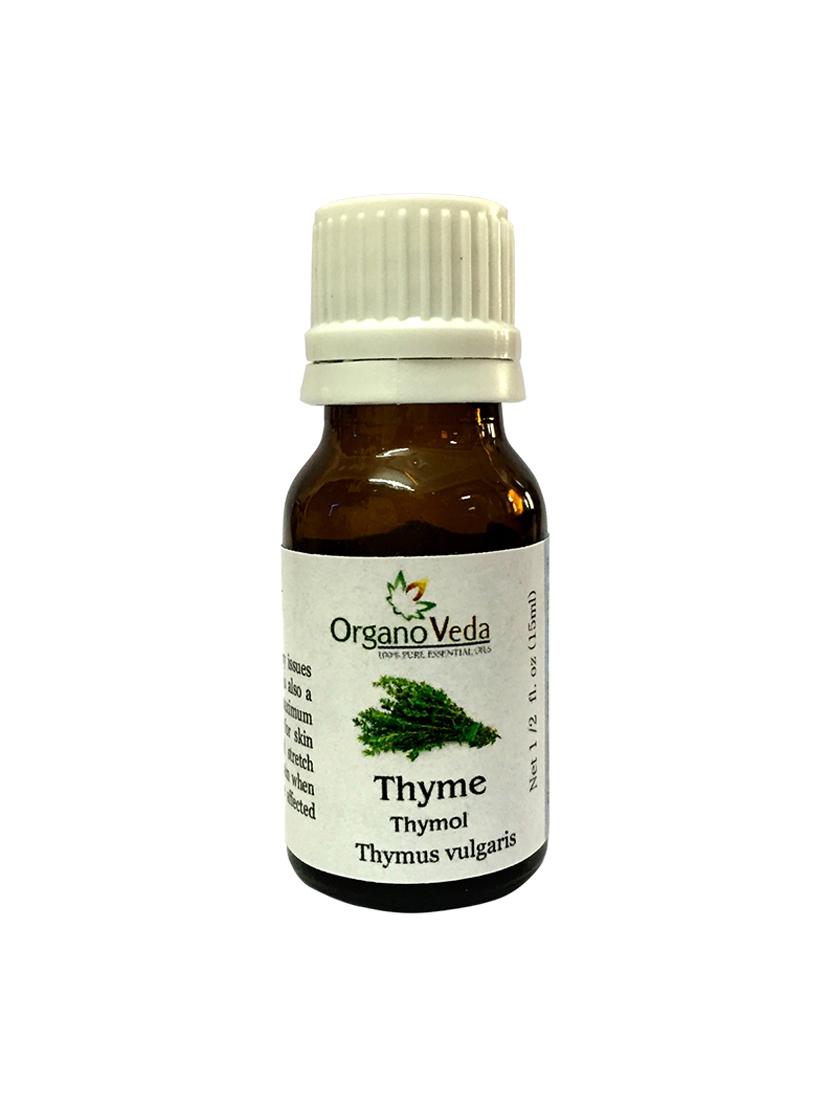 organo veda thyme esssential oil, pain relieving and controls stretch marks, 15ml - 12133121 - Zoom Image - 2