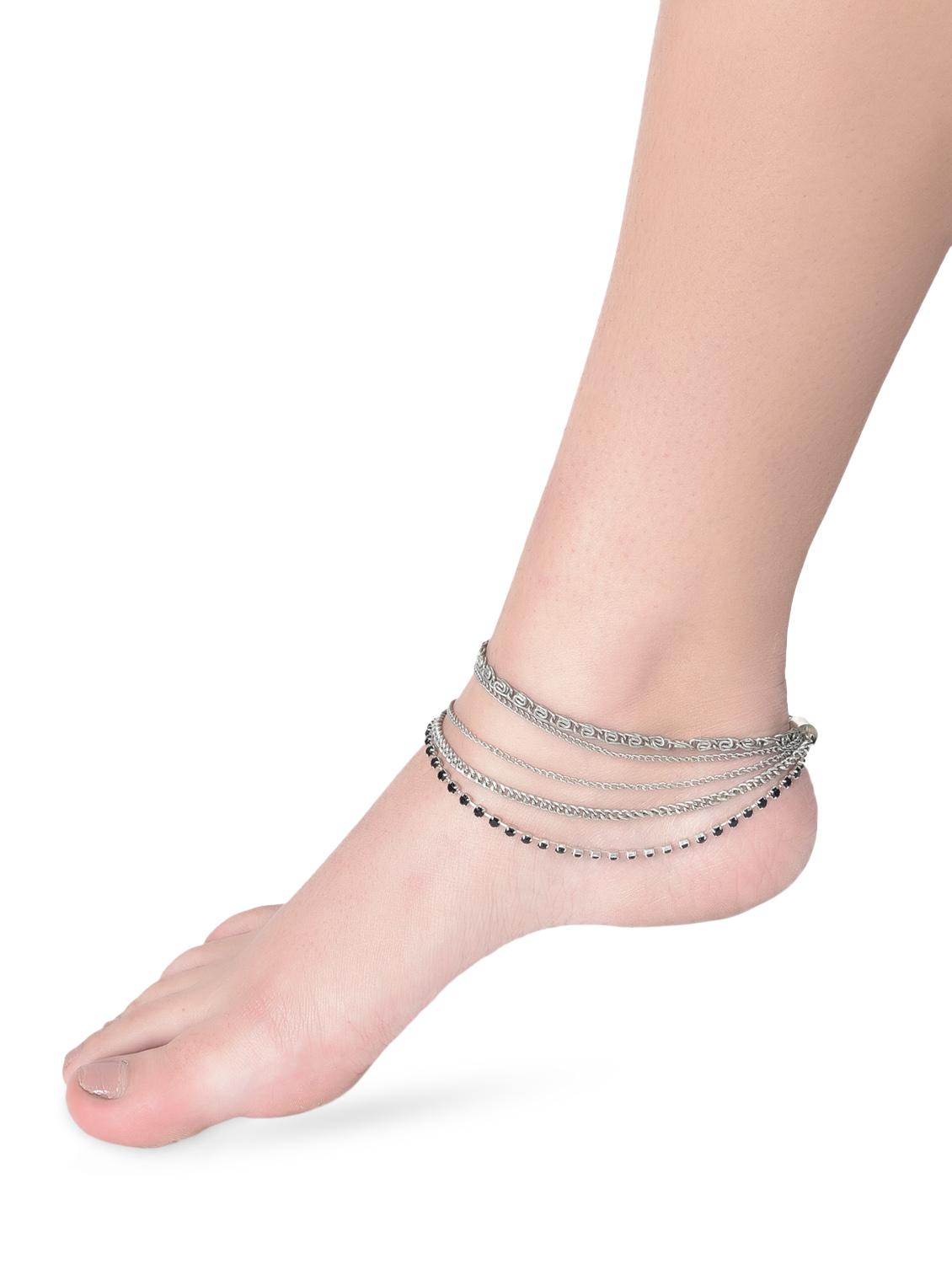 silver multi chain anklet - 1213841 - Zoom Image - 3