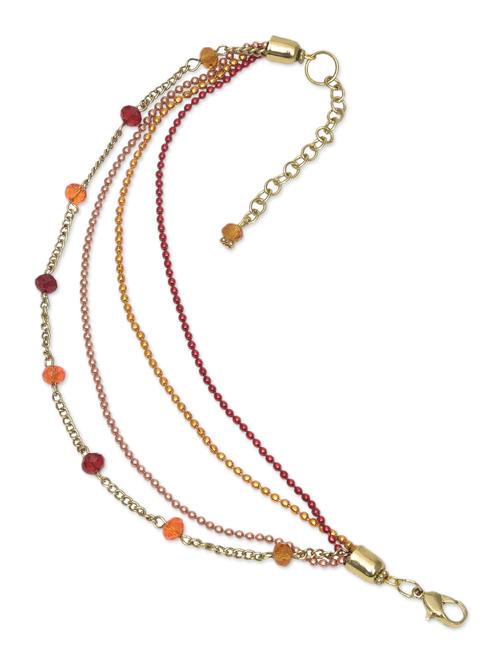 multicolor acrylic beads anklet - 1213842 - Standard Image - 1