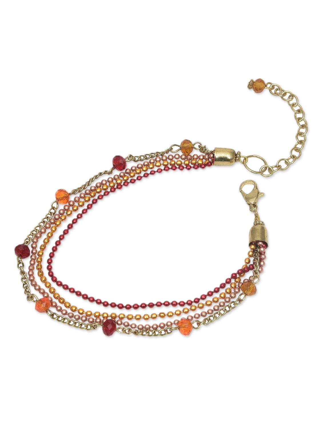 multicolor acrylic beads anklet - 1213842 - Zoom Image - 2