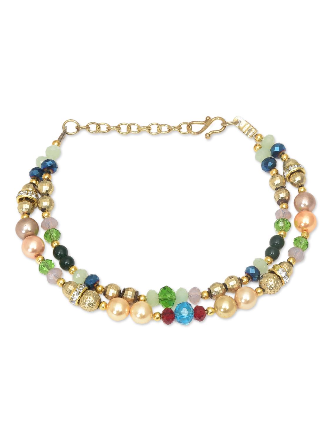 multicolored acrylic beads anklet - 1213857 - Zoom Image - 1