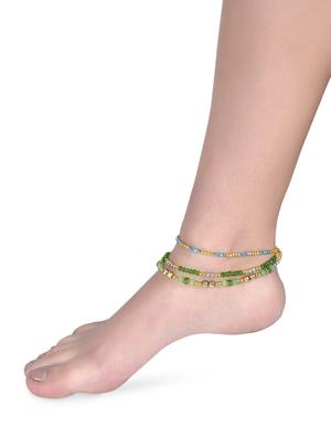 multicolored acrylic beads anklet - 1213858 - Standard Image - 2
