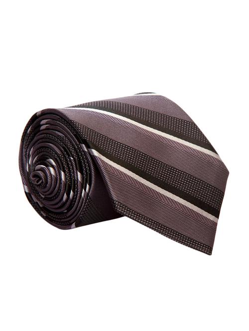 grey color, microfiber neck tie - 12140070 - Standard Image - 1