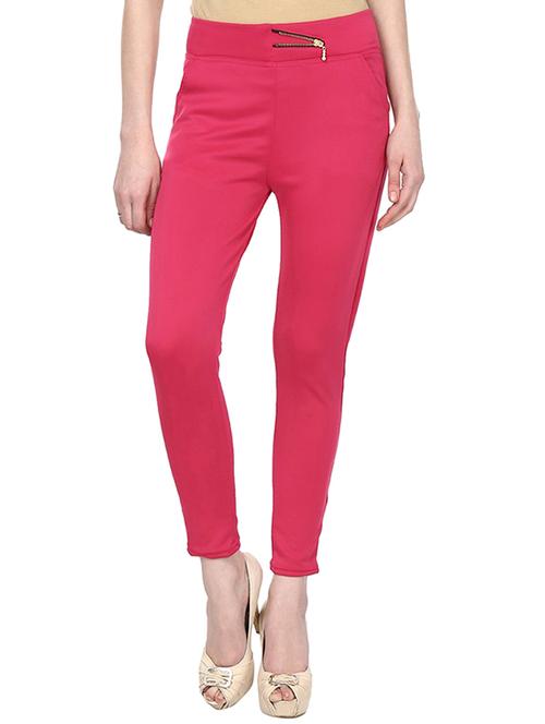 pink cotton jegging - 12150266 - Standard Image - 1