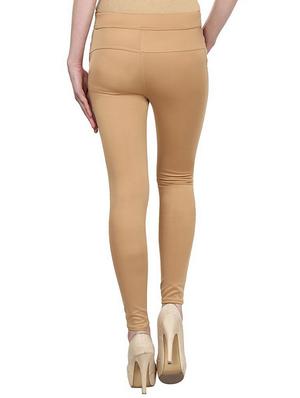 beige cotton jeggings - 12150274 - Standard Image - 3
