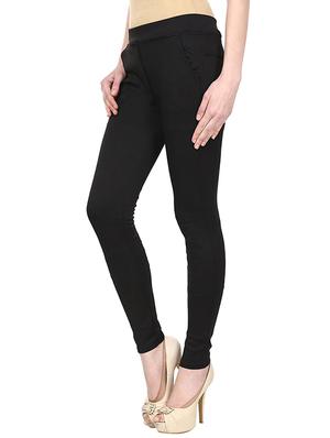 black cotton jeggings - 12150276 - Standard Image - 2