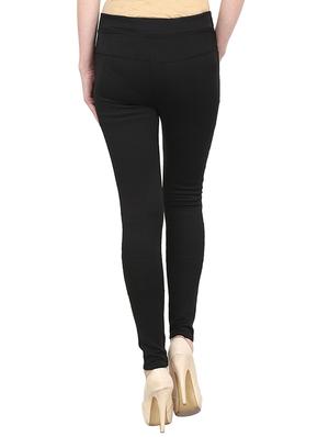 black cotton jeggings - 12150276 - Standard Image - 3