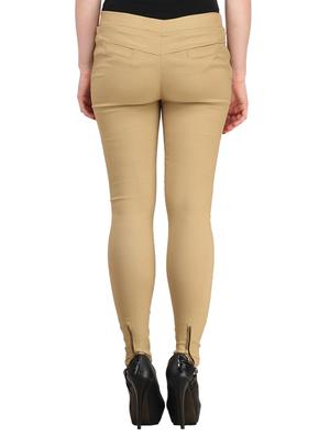 beige cotton jeggings - 12150282 - Standard Image - 2