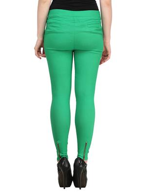 green cotton jeggings - 12150284 - Standard Image - 2