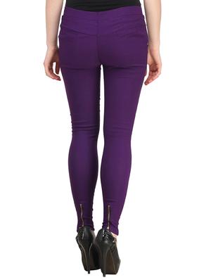 purple cotton jeggings - 12150285 - Standard Image - 2
