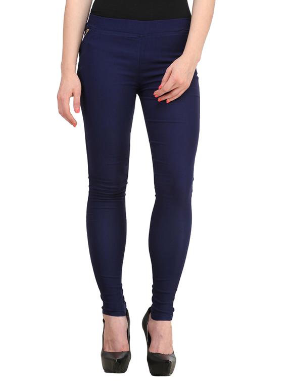 navy blue cotton jeggings - 12150291 - Zoom Image - 1