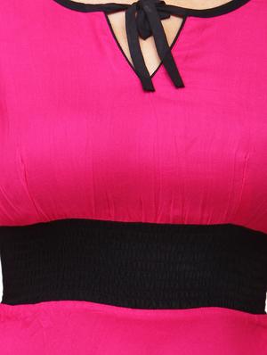 magenta viscose flared kurta - 12150339 - Standard Image - 4