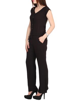 button up drawstring jumpsuit - 12150430 - Standard Image - 2