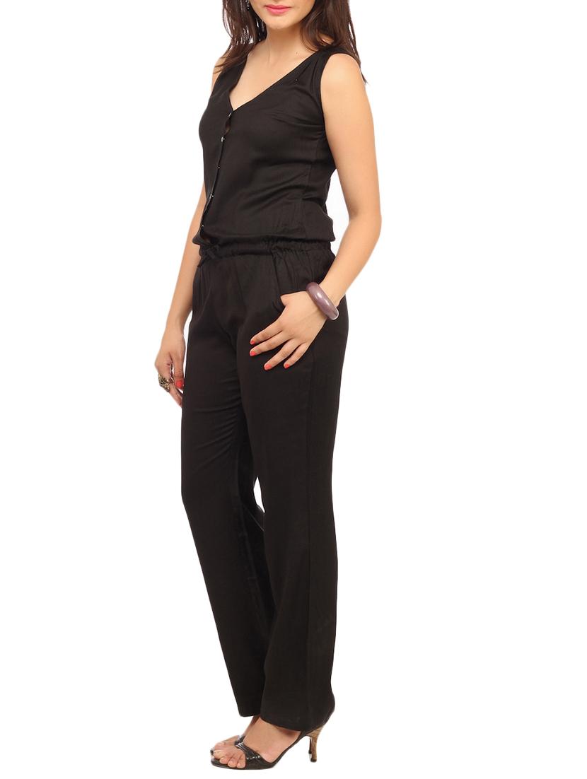 button-up drawstring jumpsuit - 12150478 - Zoom Image - 2