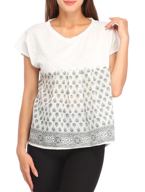 white cotton regular top - 12151298 - Very Small Image - 1