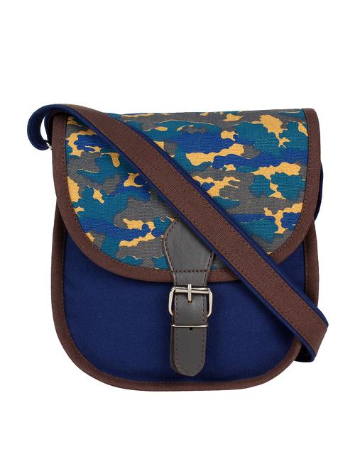 blue printed regular sling bag - 12155980 -  Standard Image - 0