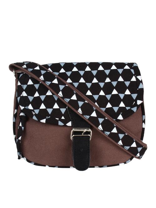 multi colored printed canvas sling bag - 12155985 - Standard Image - 1
