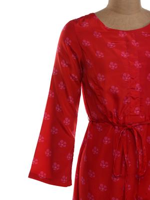 red and pink floral dress - 12160 - Standard Image - 4
