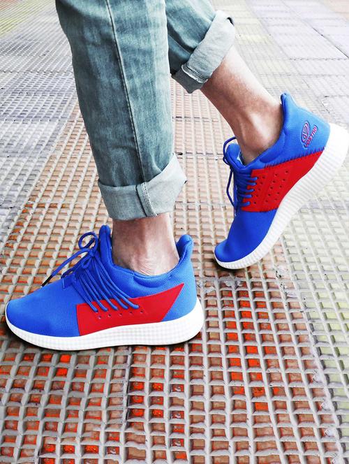 blue fabric sport shoes - 12160253 - Standard Image - 1