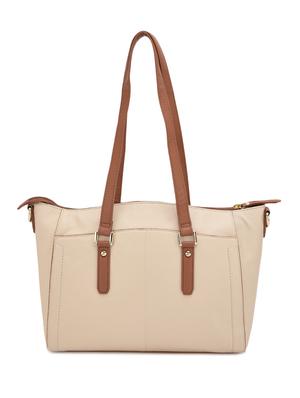 brown and cream leather hand bag - 12160275 - Standard Image - 2