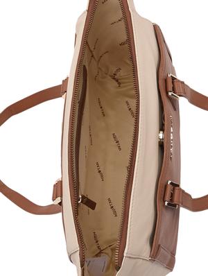 brown and cream leather hand bag - 12160275 - Standard Image - 3