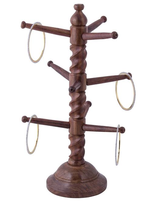 desi karigar wooden handicraft wooden bangle stand - 12163697 - Standard Image - 1