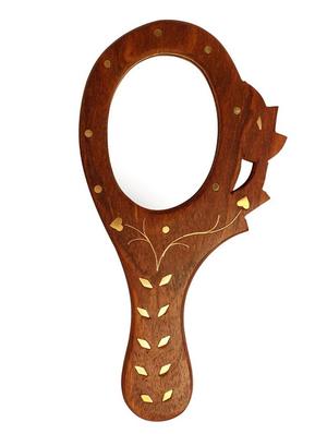 brown wooden mirror - 12163977 - Standard Image - 2