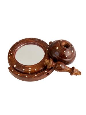 brown wooden mirror - 12163979 - Standard Image - 5