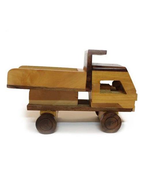 desi karigar beautiful wooden classical dumper truck toy showpiece - 12164245 -  Standard Image - 0