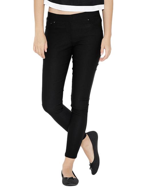 black cotton jeggings - 12165434 -  Standard Image - 0