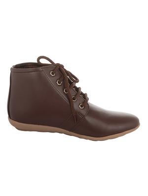 brown leatherette boots - 12165540 - Standard Image - 2