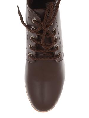 brown leatherette boots - 12165540 - Standard Image - 4