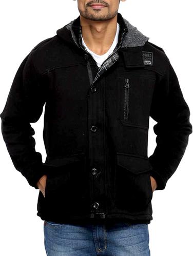 black cotton casual jacket - 12168303 - Very Small Image - 1