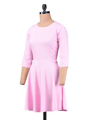 pink plain poly crepe dress - 1216854 - Standard Image - 2