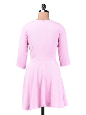pink plain poly crepe dress - 1216854 - Standard Image - 3