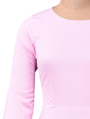 pink plain poly crepe dress - 1216854 - Standard Image - 4