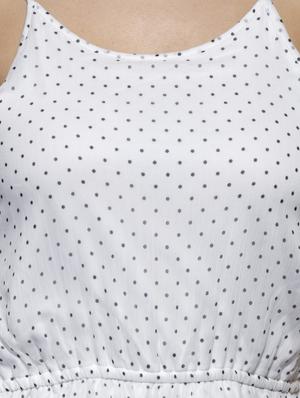white polka dots printed chiffon dress - 1216861 - Standard Image - 4