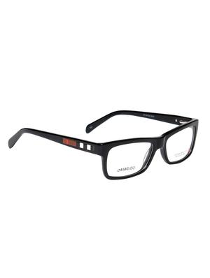 black plastic rectangle spectacle frame - 12170039 - Standard Image - 2