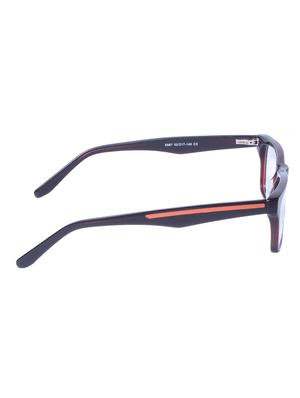 brown plastic rectangle spectacle frame - 12170047 - Standard Image - 3