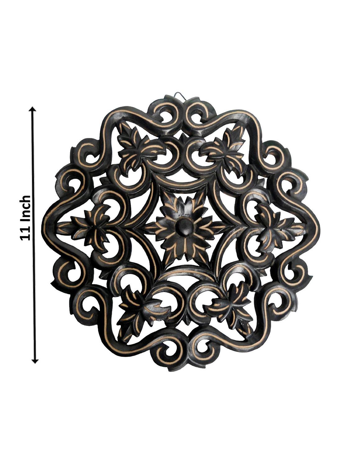 desi karigar wooden panel handmade decor wall hanging showpiece - 12170238 - Zoom Image - 2