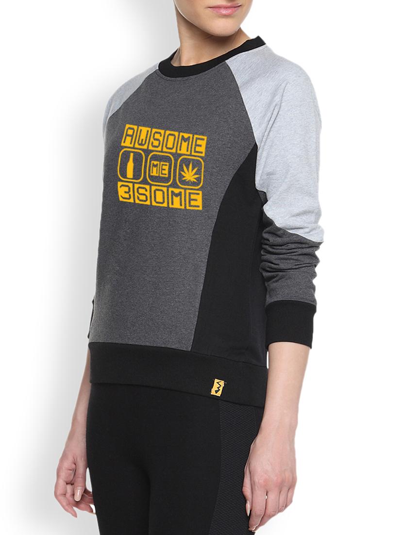 charcoal printed sweatshirt - 1217746 - Zoom Image - 2