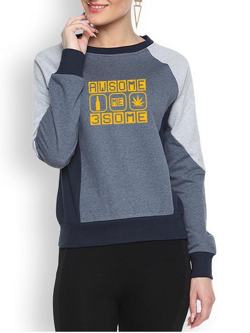 round neck printed sweatshirt - 1217747 - Standard Image - 1