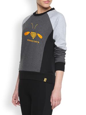 charcoal printed sweatshirt - 1217768 - Standard Image - 3