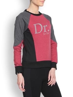 maroon printed sweatshirt - 1217799 - Standard Image - 2